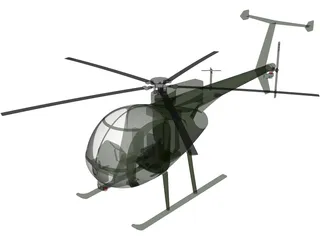 MD Helicopters MH-6 Little Bird 3D Model preview