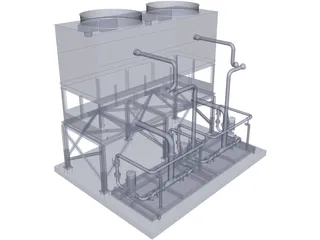 Cooling Water Module 3D Model preview