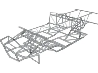 Lamborghini Diablo Frame 3D Model preview