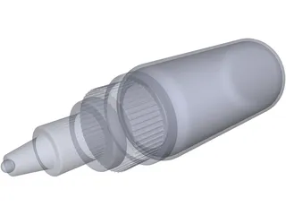 Tattoo Ink Bottle 3D Model preview