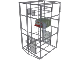 Electric Transformer Container 3D Model preview