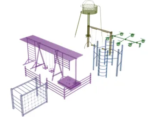 Children Playground 3D Model preview