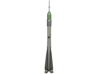 Soyuz-U Rocket Launcher 3D Model preview