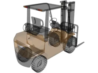 Forklift 3D Model preview