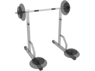 Barbell Gym 3D Model preview