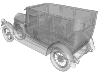 Pierce-Arrow Model 7 (1920) 3D Model preview