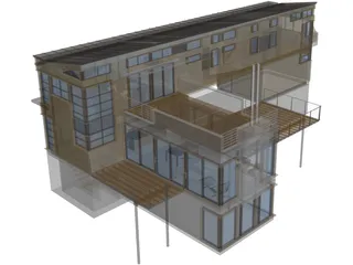 Modern Dwelling 3D Model preview
