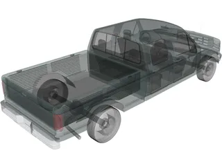 Ford F-150 Crew Cab (1996) 3D Model preview