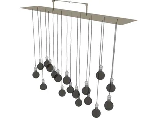 Luster Hanged Pendant Light 3D Model preview