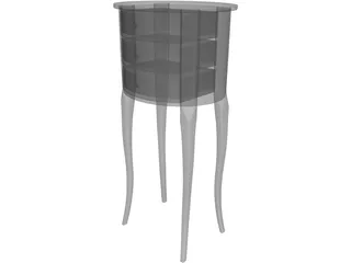 Wooden Antique Table 3D Model preview