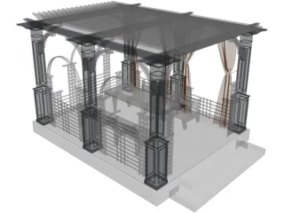 Pergola 3D Model preview