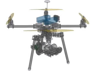 X4 Quadcopter 3D Model preview
