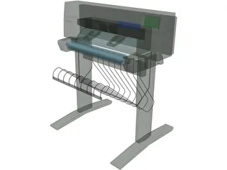 HP450C Plotter 3D Model preview