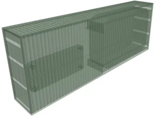 Double Shipping Container 3D Model preview