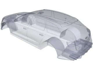 Audi RS6 Body 3D Model preview