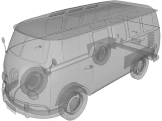 Volkswagen T1 Type 2 3D Model preview