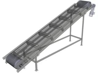 Belt Conveyor 3D Model preview
