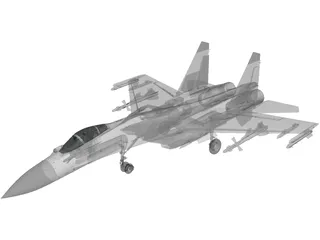 Sukhoi SU-35S Flanker-E 3D Model preview