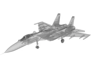 Sukhoi SU-33 Flanker-D 3D Model preview