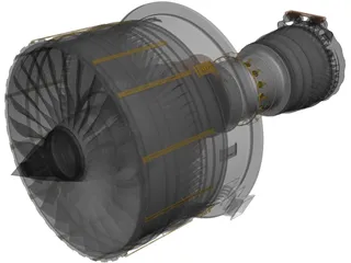 Jet Engine 3D Model preview