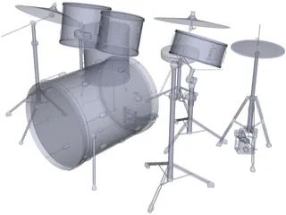 Drum Kit Pearl 3D Model preview