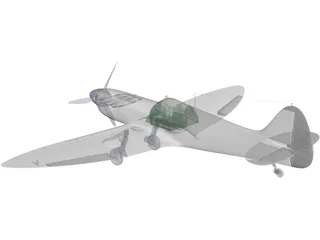 Supermarine Spitfire 3D Model preview