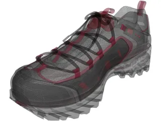 Hiking Boot 3D Model preview