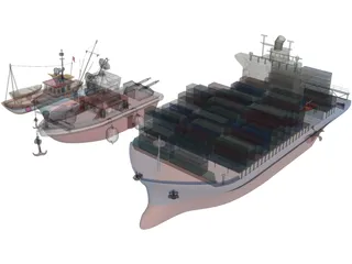 Boats Collection 3D Model preview