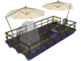Dock Boat 3D Model preview