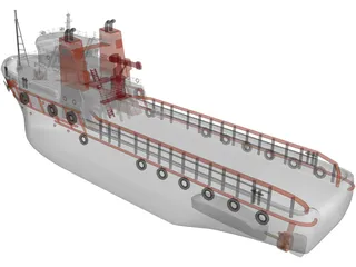 Tugboat 3D Model preview