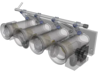 Custom ITB Manifold 3D Model preview