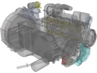 Perkins 1104D-44t Engine 3D Model preview