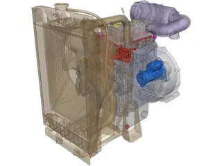 Perkins 403D-11 Engine 3D Model preview