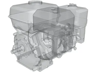 Honda GS200 Engine 3D Model preview