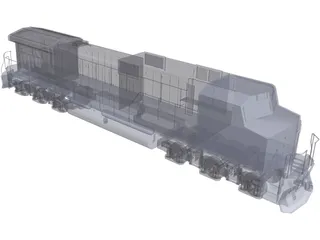 GE Dash 9 3D Model preview
