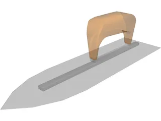 Steel Concrete Finishing Trowel 3D Model preview