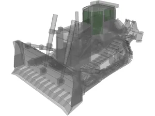 Caterpillar D8 Bulldozer 3D Model preview
