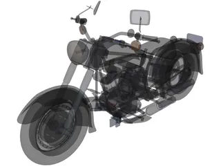 Harley-Davidson Fatboy 3D Model preview
