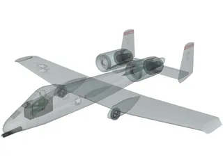 A-10 Thunderbolt II 3D Model preview