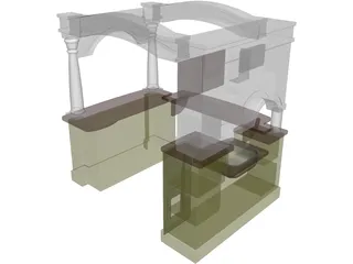Kitchen Playhouse 3D Model preview