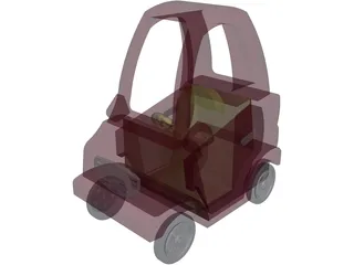 Coupe Toy Car 3D Model preview