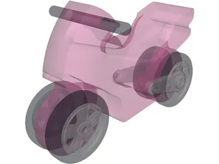 Toy Motorcycle 3D Model preview