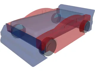 Race Car Bed 3D Model preview