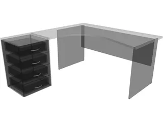 Desk 3D Model preview