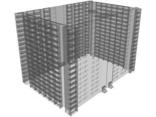 Apartment Tower Warsaw 3D Model preview