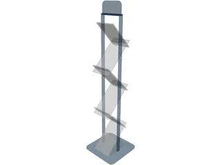 Broschure Stand 3D Model preview