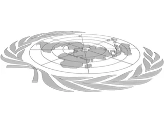 United Nations Seal 3D Model preview