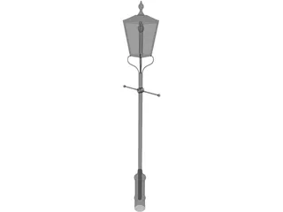 Street Lamp Victorian 3D Model preview