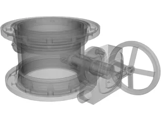 Wasser Valve 3D Model preview