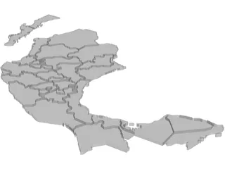 Mexico Map 3D Model preview